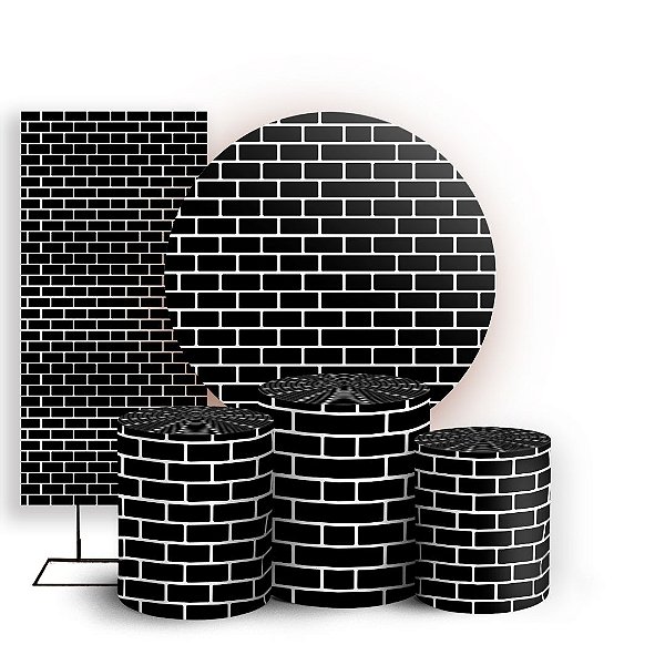 KIT Redondo Trio e Faixa - Tijolo - Sublimado 3D