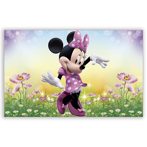 Painel Retangular - Minnie Rosa - Sublimado 3D
