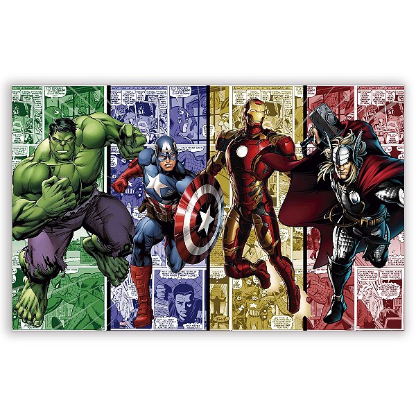 Painel Retangular - Os Vingadores - Sublimado 3D