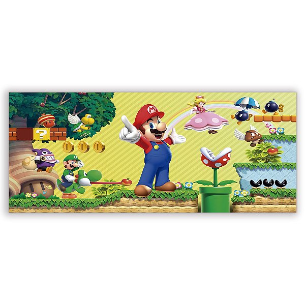 Painel Retangular - Super Mario - Sublimado 3D