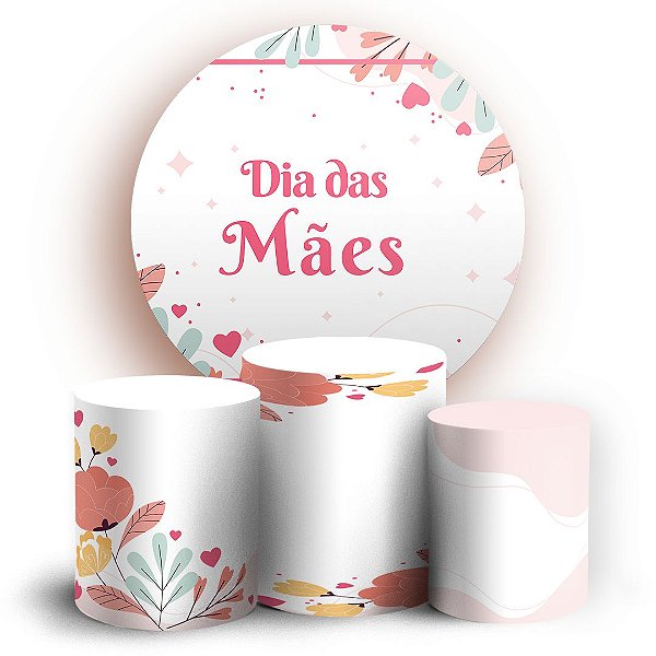 KIT Redondo e Trio - Dia das Maes - Sublimado 3D