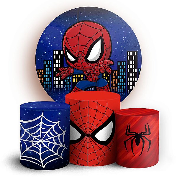 KIT Redondo e Trio - Homem Aranha Baby - Sublimado 3D