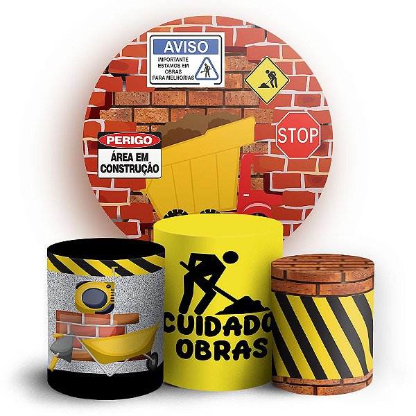 KIT Redondo e Trio - Construcao - Sublimado 3D