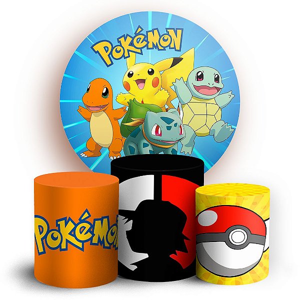 KIT Redondo e Trio - Pokemon - Sublimado 3D