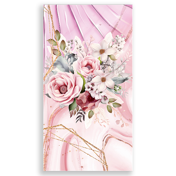 Faixa Lateral - 15 Anos Floral - Sublimado 3D