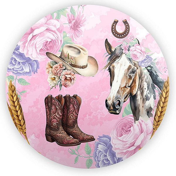 Painel Redondo - Cavalo - Sublimado 3D