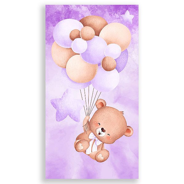 Faixa Lateral - Ursinha Lilas - Sublimado 3D