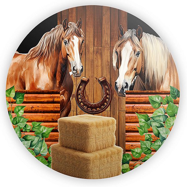 Painel Redondo - Cavalo - Sublimado 3D