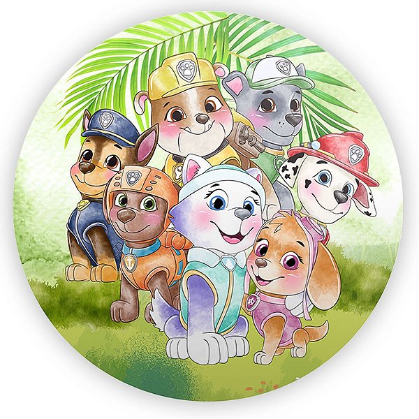 Painel Redondo - Patrulha Canina - Sublimado 3D