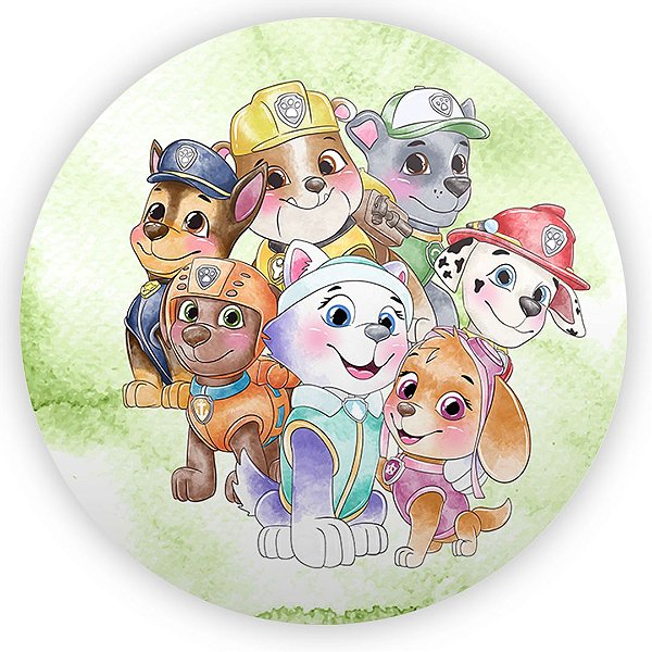 Painel Redondo - Patrulha Canina - Sublimado 3D