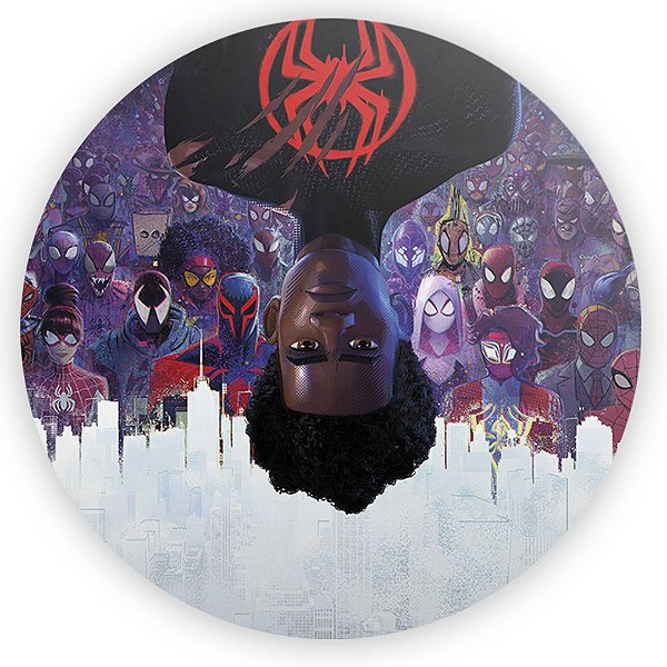 Painel Redondo - Miles Morales Homem Aranha - Sublimado 3D