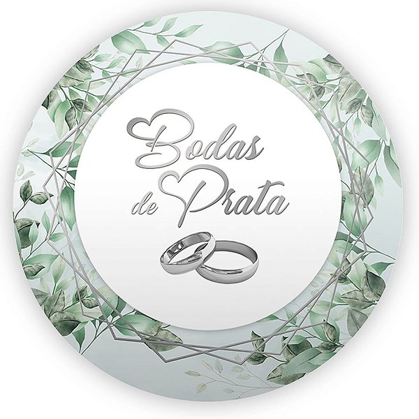 Painel Redondo - Bodas de Prata  - Sublimado 3D