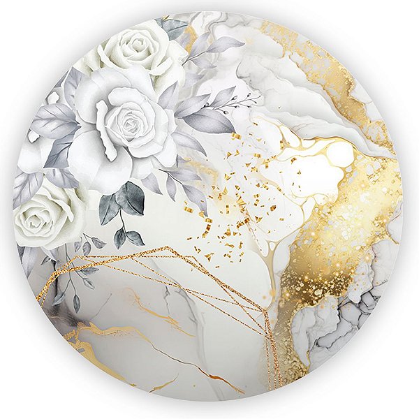 Painel Redondo - Floral - Sublimado 3D