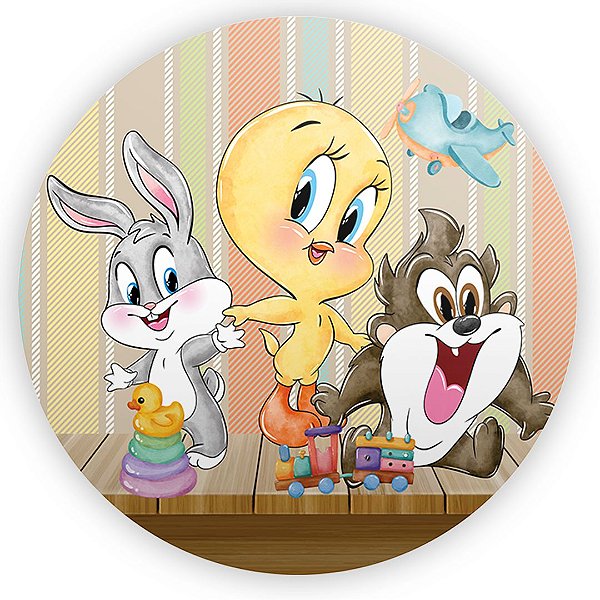 Painel Redondo - Looney Tunes - Sublimado 3D