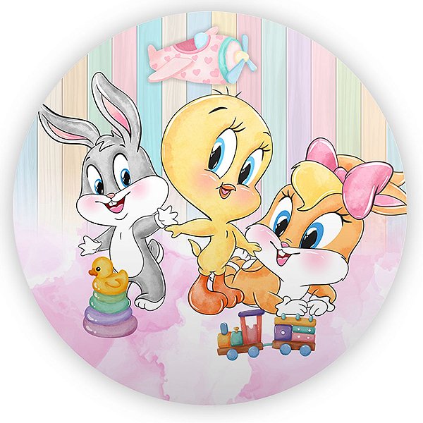 Painel Redondo - Looney Tunes - Sublimado 3D
