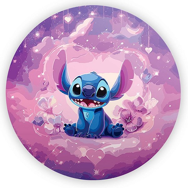 Painel Redondo - Lilo e Stitch - Sublimado 3D