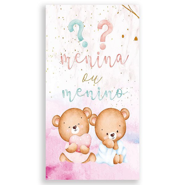 Faixa Lateral - Cha Revelacao - Sublimado 3D