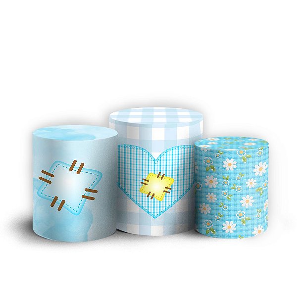 Trio Cilindro - Festa Junina - Sublimado 3D + Elástico