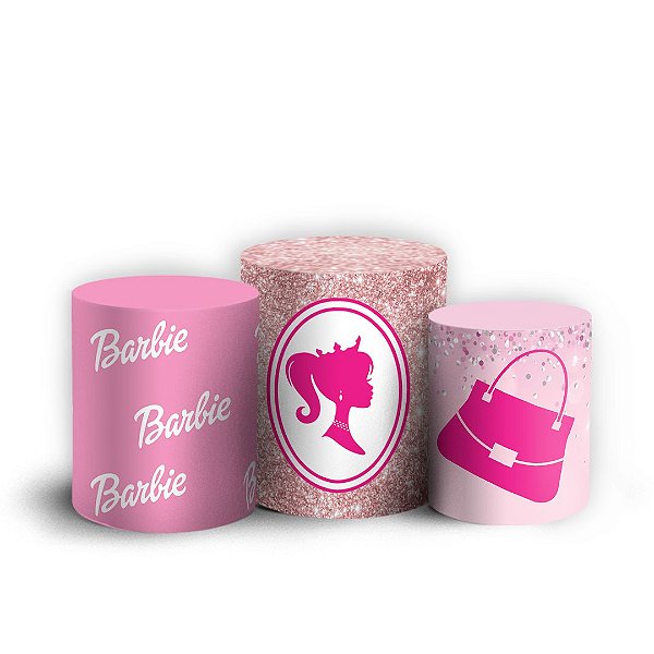 Trio Cilindro - Barbie - Sublimado 3D + Elástico