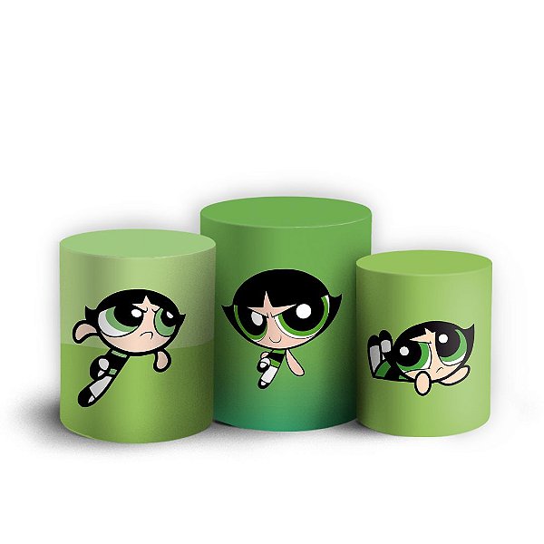 Trio Cilindro - As Meninas Super Poderosas Docinho - Sublimado 3D + Elástico