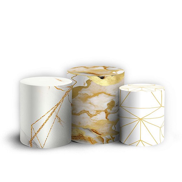 Trio Cilindro - Floral - Sublimado 3D + Elástico