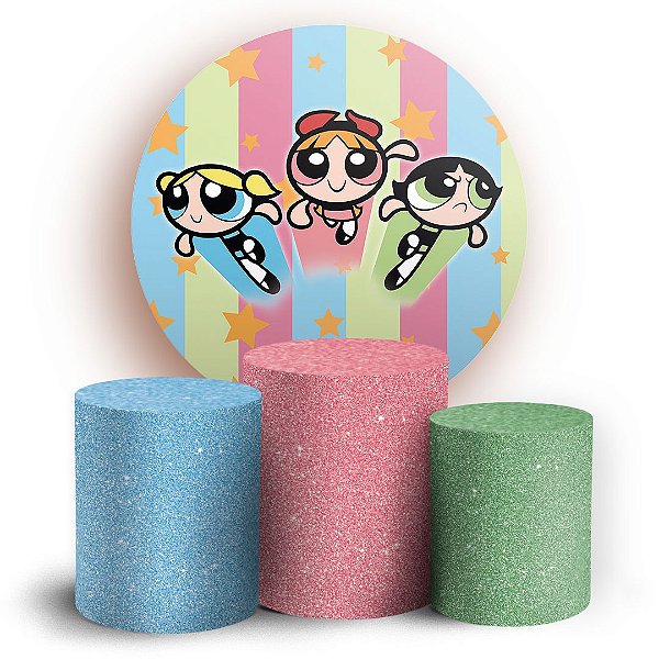 KIT Redondo e Trio - As Meninas Super Poderosas - Sublimado 3D