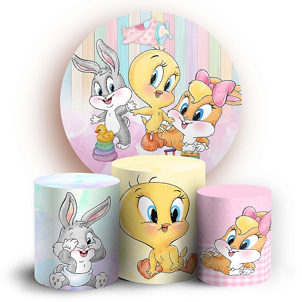 KIT Redondo e Trio - Looney Tunes - Sublimado 3D