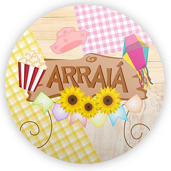 Painel de Mesa - Festa Junina - Sublimado 3D