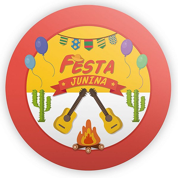 Painel Redondo - Festa Junina - Sublimado 3D