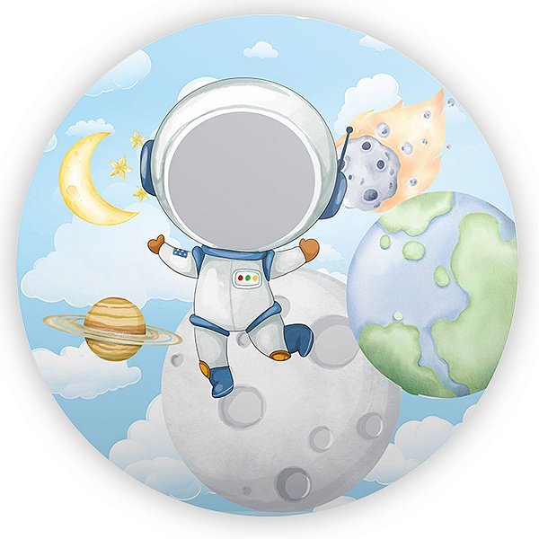 Painel de Mesa - Astronauta Galaxia - Sublimado 3D