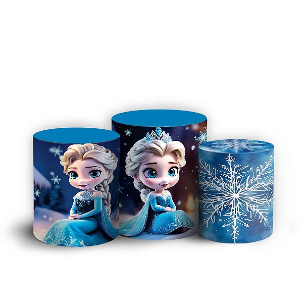 Trio Cilindro - Frozen - Sublimado 3D + Elástico