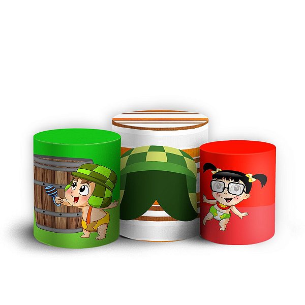 Trio Cilindro - Chaves Baby - Sublimado 3D + Elástico