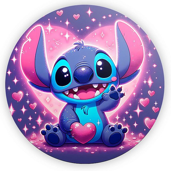 Painel Redondo - Lilo e Stitch - Sublimado 3D