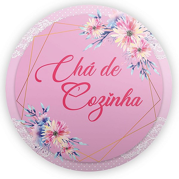 Painel Redondo - Cha de Cozinha - Sublimado 3D