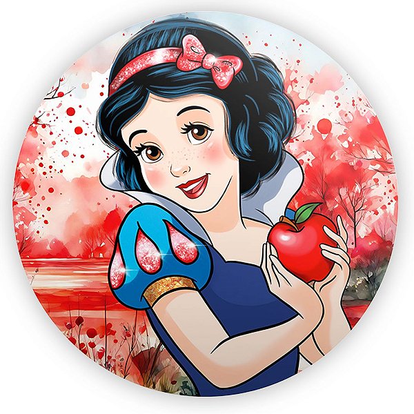 Painel Redondo - Branca De Neve - Sublimado 3D