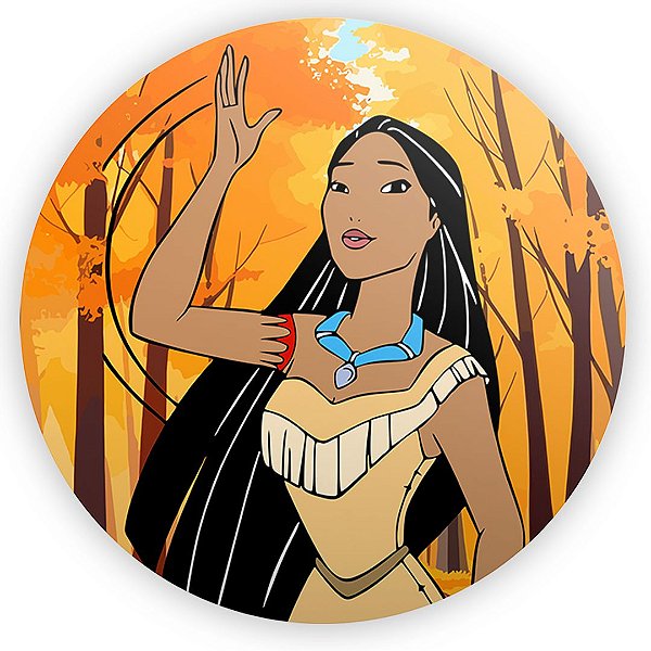 Painel Redondo - Pocahontas - Sublimado 3D