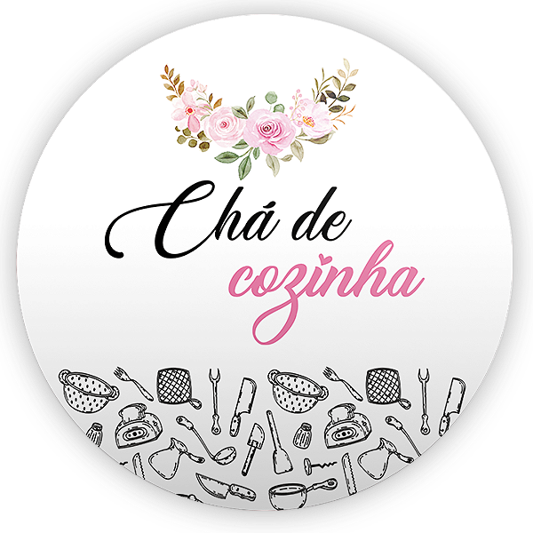 Painel Redondo - Cha de Cozinha - Sublimado 3D