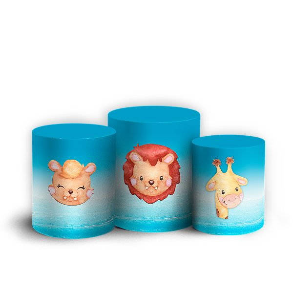 Trio Cilindro - A Arca de Noe - Sublimado 3D + Elástico