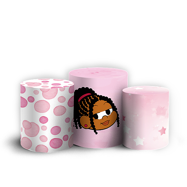 Trio Cilindro - Turma Da Milena - Sublimado 3D + Elástico