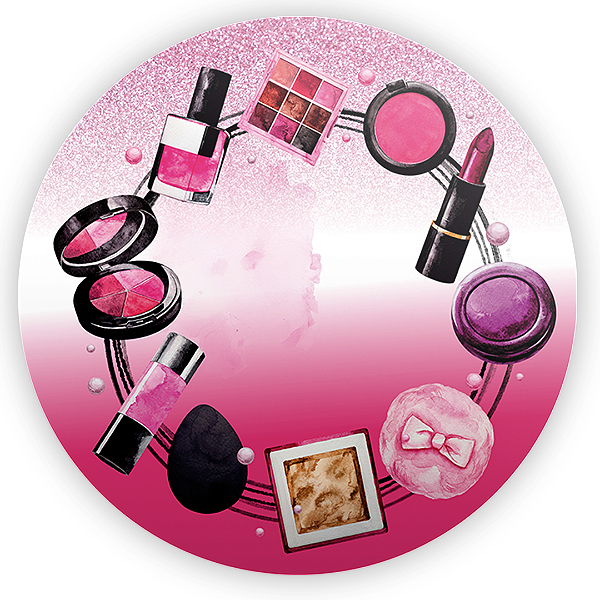 Painel Redondo - Maquiagem - Sublimado 3D