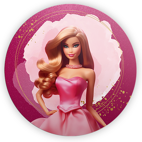 Capa Painel Redondo Sublimado - Barbie