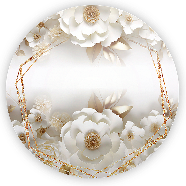 Capa Painel Redondo Sublimado - Floral