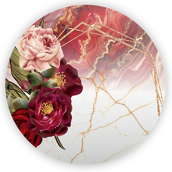 Painel Redondo - Floral - Sublimado 3D