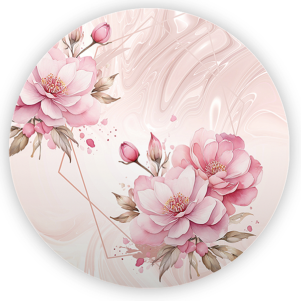 Painel Redondo - Floral - Sublimado 3D
