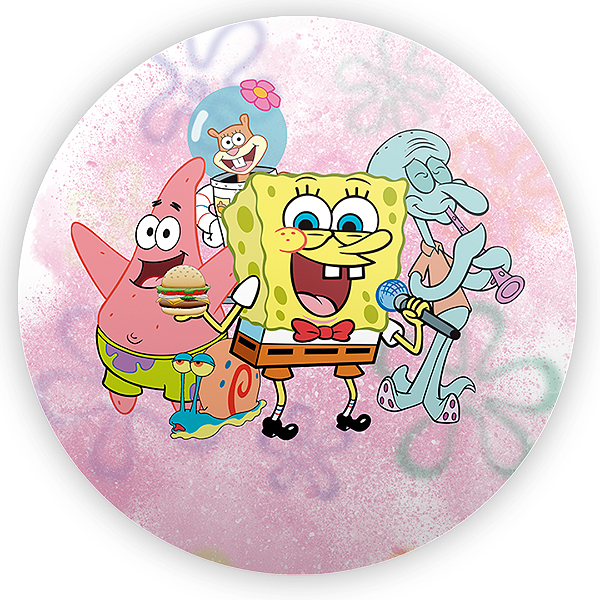 Painel Redondo - Bob Esponja - Sublimado 3D