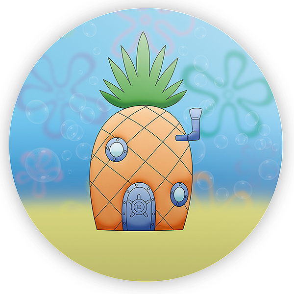 Painel Redondo - Bob Esponja - Sublimado 3D