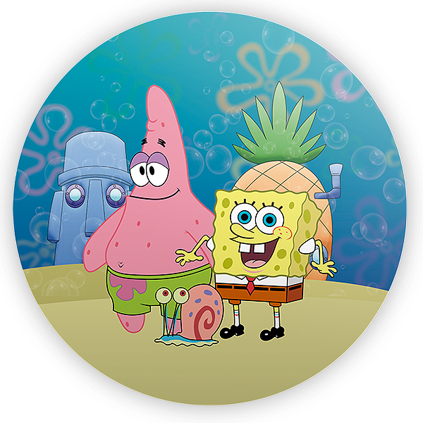 Painel Redondo - Bob Esponja - Sublimado 3D
