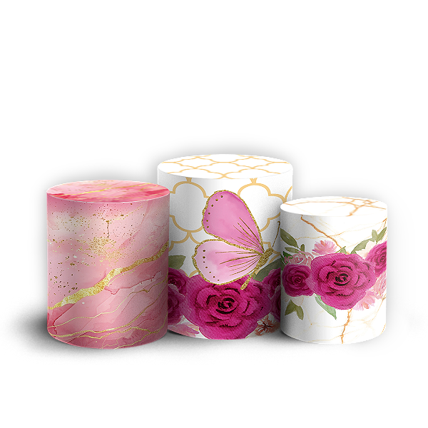 Trio Cilindro - 15 Anos - Sublimado 3D + Elástico