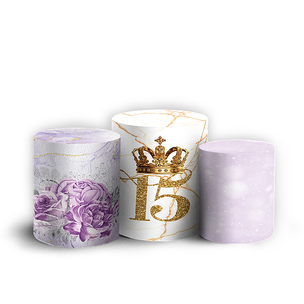 Trio Cilindro - 15 Anos - Sublimado 3D + Elástico