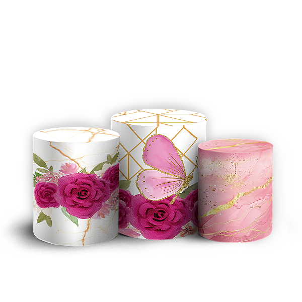 Trio Cilindro - 15 Anos - Sublimado 3D + Elástico